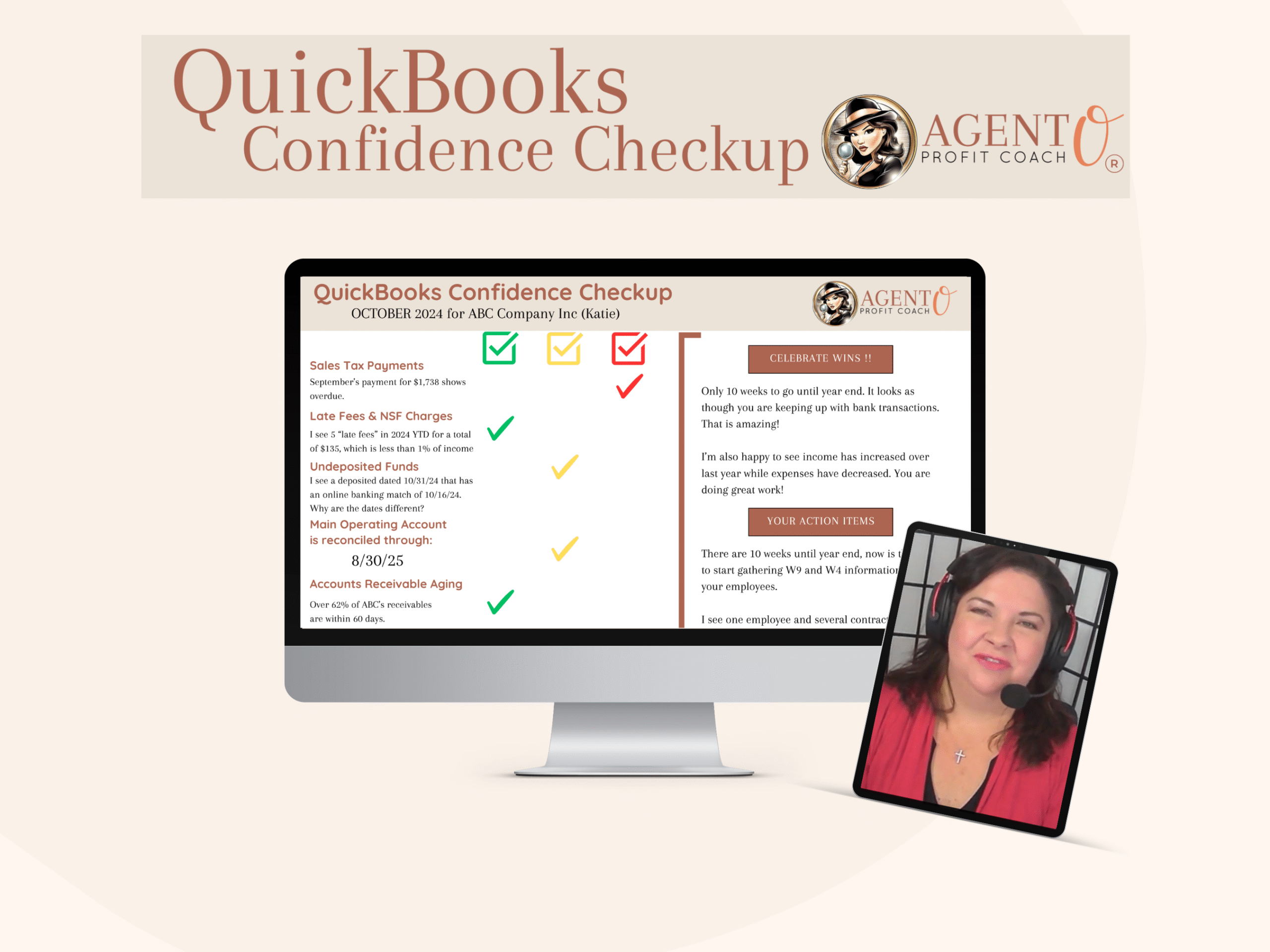 Image showing the Agent O product titled QuickBooks Confidence Checkup